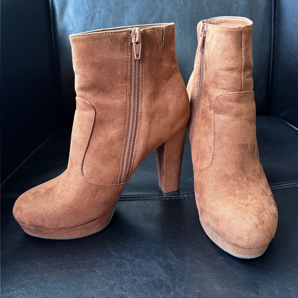 Brown Suede Ankle Boots
